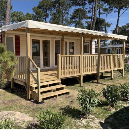 Terrasse couverte 6 x 3 m avec portillon